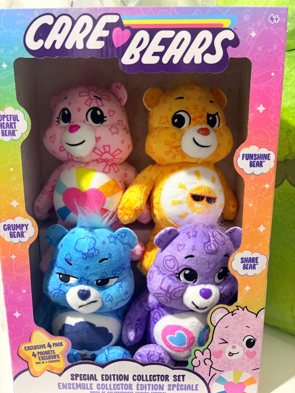 Care Bears 4-Pack Fun Size BNIB sealed, ready to gift collectibles, cute & soft✨